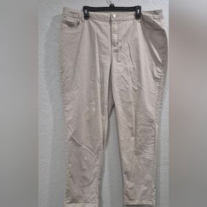 Avenue Khaki Pants Size 20 Tan Casual Office